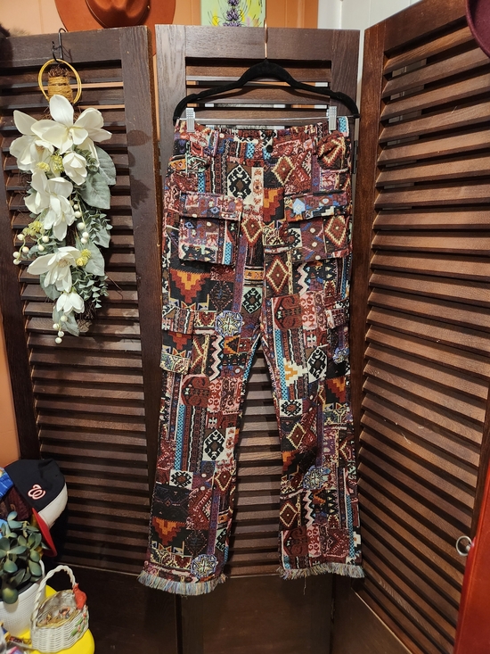 Rockstar Original Pants - Rockstar Original Tapestry Patchwork Print Cargo Pants - Multi